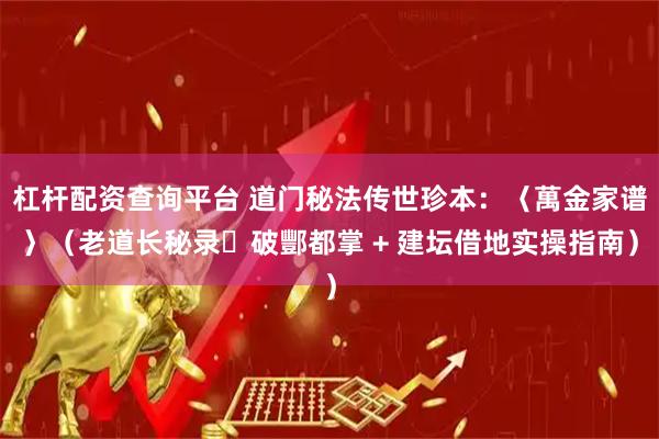 杠杆配资查询平台 道门秘法传世珍本：〈萬金家谱〉（老道长秘录・破酆都掌 + 建坛借地实操指南）